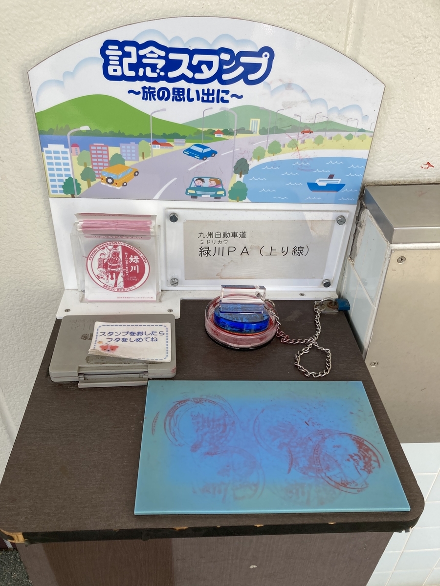 押印したハイウェイスタンプ(さがり馬)